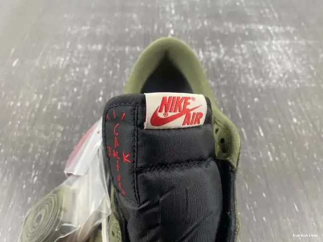 HYPE X 'BLACK SP JORDAN OLIVE' LOW TRAVIS 1 DM7866-002 SCOTT AIR OG 0527